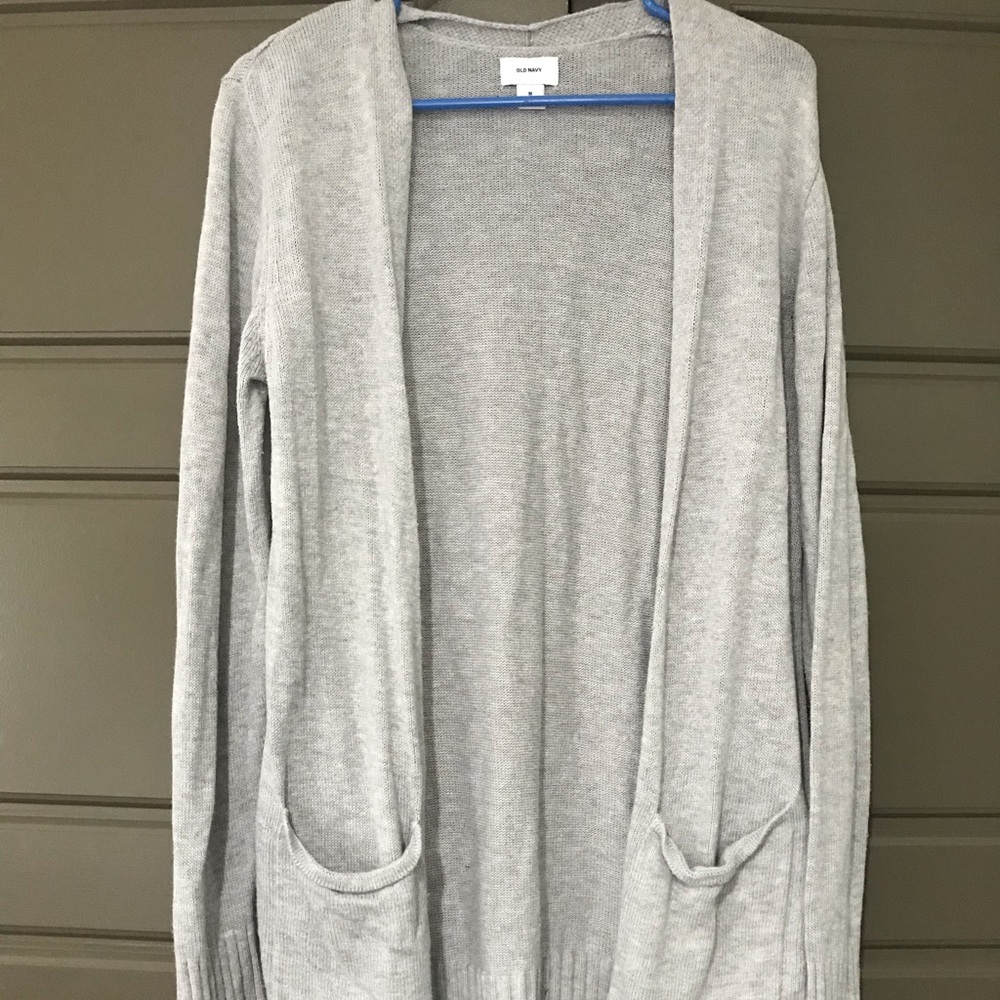 Silver/Grey Old Navy Cardigan with Pockets Large